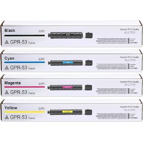 GPR53 GPR-53 Toner Cartridge Replacement for Canon ImageRunner Advance C3325 C3325i C3330 C3330 C3525 C3525i C3530 C3530i DX C3730i DX C3730i Printer(4-Pack,Black/Cyan/Magenta/Yellow)