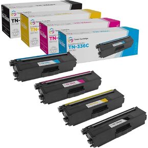 LD Products Compatible Toner Cartridge Replacement for Brother TN336 High Yield (Black, Cyan, Magenta, Yellow, 4-Pack) for use in HL-L8250CDN, HL-L8350CDW, HL-L8350CDWT, MFC-L8600CDW, and MFC-L8850CDW