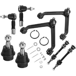 8Pcs Front Upper Control Arms with Ball Joints K7424 K7400 K7411 ES3538 Compatible for 2002 2003 2004 2005 Dodge Ram 1500 2WD 5-Lug Only