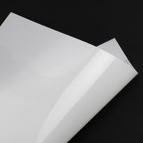 SEUNMUK 30 Sheets 7.5 Mil Mylar Stencil Sheet, 12 x 24 Inch Milky Blank Stencil Making Sheet, Any Cut Translucent Pet Template Material for Silhouette, DIY
