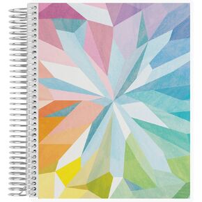 Erin Condren 8.5" x 11" Spiral Bound Dot Grid Notebook - Kaleidoscope Colorful. 5mm Dot Grid. 160 Page Writing, Drawing & Art Notebook. 80Lb Thick Mohawk Paper. Stickers Included