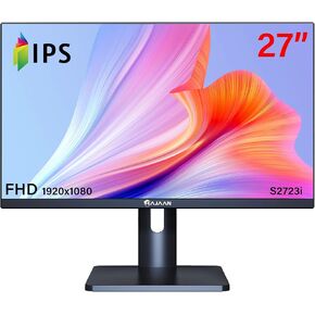 27" Inch FHD 1080p IPS Computer Monitor, 75 Refresh Rate, Best for Office & Home, Ergonomic Tilt HDMI, VGA Ports | Monitor for PC, Wall Mountable (S2723i)- Black