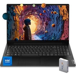 Lenovo Newest 15.6 Inch Laptop, Intel Dual-core Processor, 8GB Memory, 128GB PCIe SSD, 15.6"" FHD (1920 x 1080) Display, HDMI, Ethernet Port, Webcam, Windows 11 Home, w/WOWPC 500GB Bundle, Black