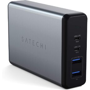 Satechi 108W Pro USB C PD Desktop Charger - 2 USB-C PD & 2 USB A Ports - Compatible with 2020/2019 MacBook Pro, 2020/2018 MacBook Air, M1 iPad Pro/Air, iPhone 15 Pro Max/15 Pro/15/15 Plus (US)