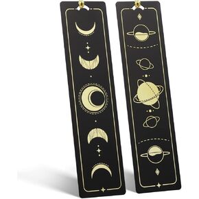 YoeeJob Metal Bookmark for Men Women Kid, Tarot Sun & Moon Book Marker for Book Lover, Unique Bookmarks for Boys & Girls Graduation/Birthday Gifts, Teacher Appreciation Gifts, Reading Present