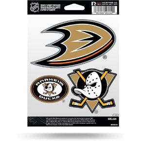Rico Industries NHL Hockey Anaheim Ducks Triple Sticker Sheet