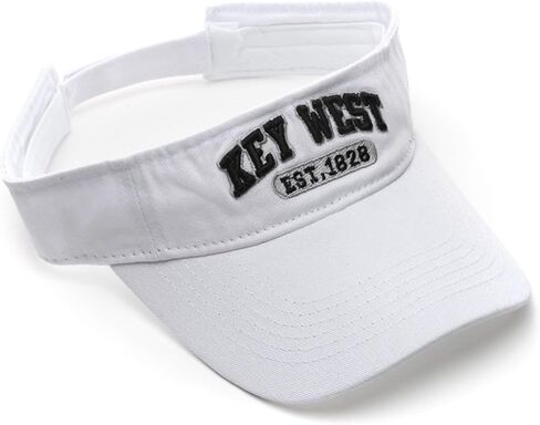 Women's Sun Visor Hats Key West Embroidered Empty Top Baseball Cap for Running Golf in Saudi Arabia