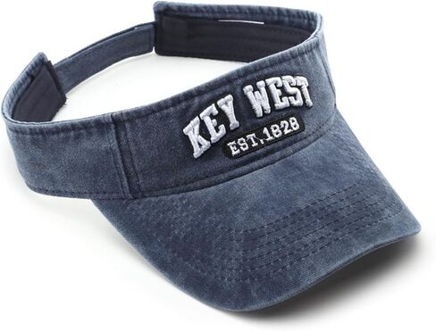 Women's Sun Visor Hats Key West Embroidered Empty Top Baseball Cap for Running Golf in Saudi Arabia