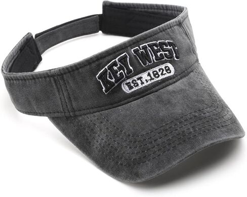Women's Sun Visor Hats Key West Embroidered Empty Top Baseball Cap for Running Golf in Saudi Arabia