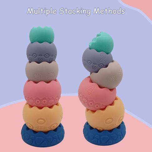 Stacking Balls Baby Toys 6 12 18 Months, Montessori Toys for 1 Year Old Toddler Learning Toys, Baby Bath Toys 6-12 Months, Gifts for 1 2 3 Year Old Boys Girls in Saudi Arabia
