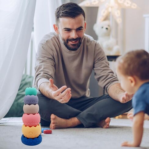 Stacking Balls Baby Toys 6 12 18 Months, Montessori Toys for 1 Year Old Toddler Learning Toys, Baby Bath Toys 6-12 Months, Gifts for 1 2 3 Year Old Boys Girls in Saudi Arabia