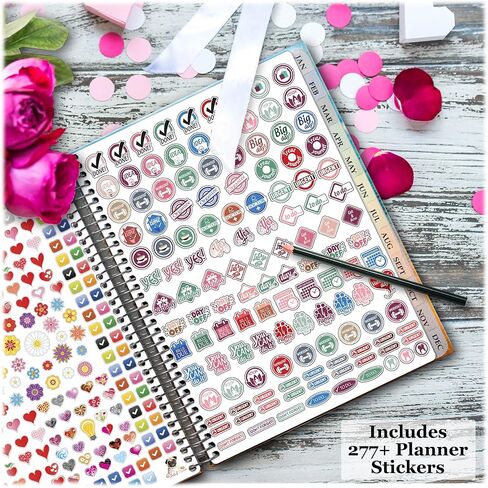 Tools4Wisdom Planner 2024-2025 - تقويم يونيو 2024-2025 - غلاف فني مقاس 8.5 × 11 بوصة - مخطط يومي أسبوعي شهري - M4J5 - فكر بإيجابية in Kuwait