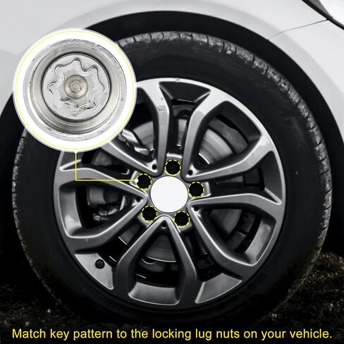 uxcell 1 Set 303 Wheel Lock Lug Nut Anti Theft Lug Nut Screw Removal Socket Key for Mercedes Benz Wheel Lock Key with Protector Nut Socket in Saudi Arabia