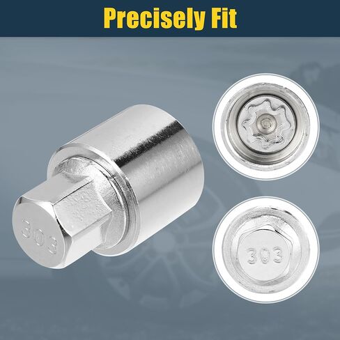 uxcell 1 Set 303 Wheel Lock Lug Nut Anti Theft Lug Nut Screw Removal Socket Key for Mercedes Benz Wheel Lock Key with Protector Nut Socket in Saudi Arabia