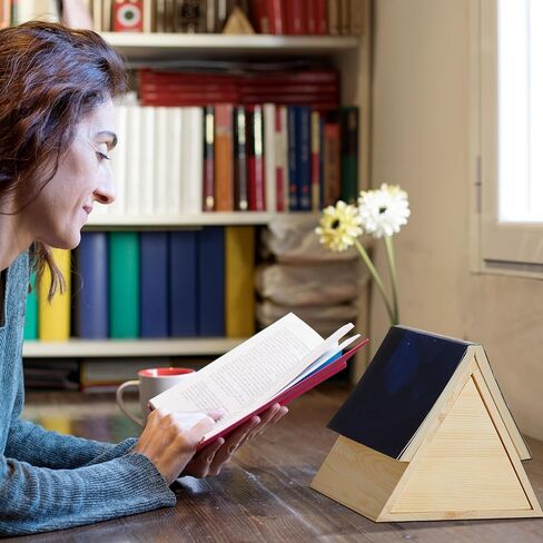 حامل صفحة كتاب مثلث، رف كتب صغير، مسند خشبي للقراءة، ملحقات سطح المكتب المزخرفة، خزانة كتب بسيطة لغرفة النوم، المكتب، المكتبة أو ديكور الطاولة المركزية لمحبي الكتب in Saudi Arabia