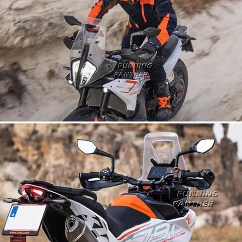 منحرفات الزجاج الأمامي لـ 790 890 ADV Adventure R Rally 2023-2024، ملحقات حاجب الرياح من الأكريليك الأمامي للدراجة النارية لـ 790 890 ADV R Rally (رمادي دخاني) in Kuwait