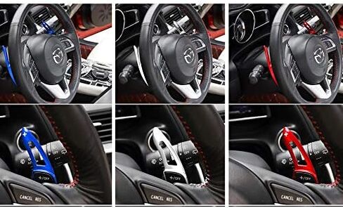 HIBEYO Sports Red Replacement for for Mazda 3 6 Axela Atenza CX9 CX3 CX5 MX5 Mazda3 Aluminium Alloy Shift Paddle CNC Billet Steering Wheel Shifter Paddlers Extension in Kuwait