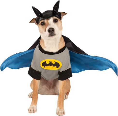 Rubie's Costume Batman Shirt With Cape Rubie s DC Comics Pet Costume, Gray, Small US in Saudi Arabia