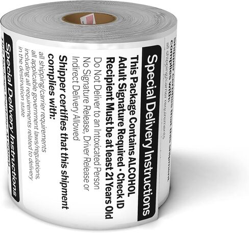 Kenco Special Delivery Instructions - Compatible with FedEx Alcohol Shipping Requirements, Compatible with SEL 169 Domestic Alcohol Shipments - 250 Labels Per Roll, Made in The USA (1) in Saudi Arabia