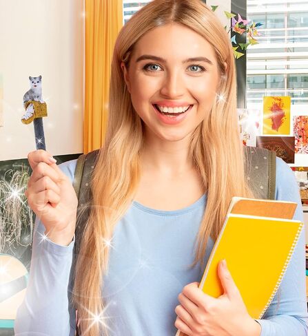 Cat Novelty Pen - Fun Unique Kids and Adults Office Supplies, Colorful Cats Ballpoint Writing Pen Instrument for School and Office - Cat On Mailbox in Saudi Arabia