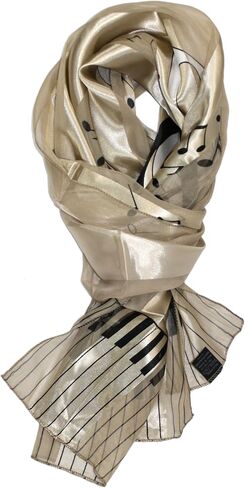 Ted & Jack - Music Lovers Silk Feel Print Scarf in Saudi Arabia