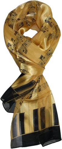 Ted & Jack - Music Lovers Silk Feel Print Scarf in Saudi Arabia
