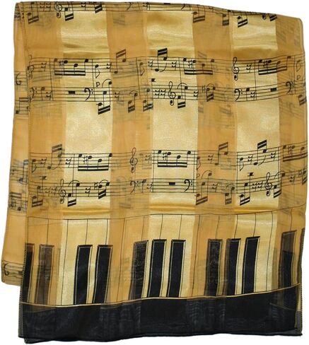 Ted & Jack - Music Lovers Silk Feel Print Scarf in Saudi Arabia