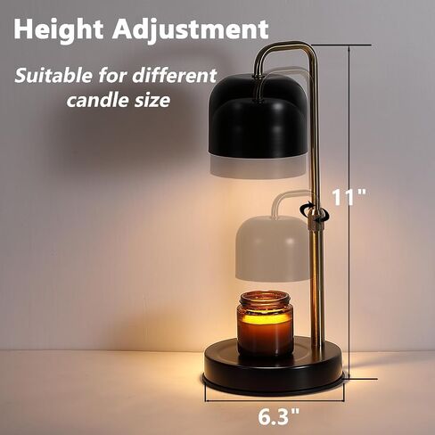 Black and Gold Candle Warmer Lamp,Dimmable Candle Light, Birthday Gifts for Women Mom Her, Adjustable Mental Lamp Candle Warmer for Jar Candles, Bedroom Living Room Decor in Saudi Arabia