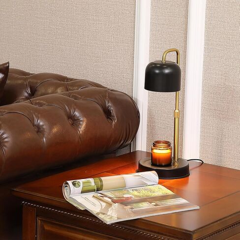 Black and Gold Candle Warmer Lamp,Dimmable Candle Light, Birthday Gifts for Women Mom Her, Adjustable Mental Lamp Candle Warmer for Jar Candles, Bedroom Living Room Decor in Saudi Arabia