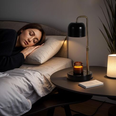 Black and Gold Candle Warmer Lamp,Dimmable Candle Light, Birthday Gifts for Women Mom Her, Adjustable Mental Lamp Candle Warmer for Jar Candles, Bedroom Living Room Decor in Saudi Arabia