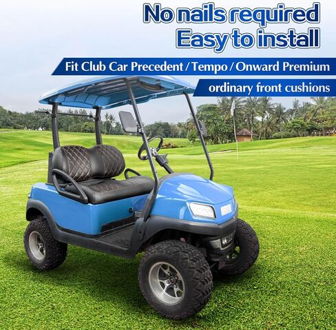 NOKINS Golf Cart P Diamond Leather seat Cover for it Club Car Precedent/Tempo/Onward Premium,No Stapler Required, Golf Cart Vinyl Replacement Seat Cover in Saudi Arabia
