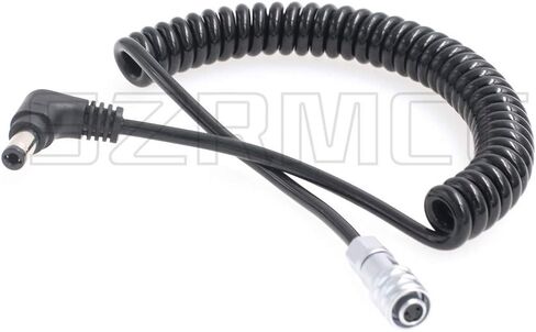 SZRMCC DC5.5x2.5 to BMPCC 4K/6K Power Coiled Cable Weipu SF610 2 Pin Female Connector 12v Power Cable for Blackmagic Pocket Cinema 4K Camera (Coiled Cable, Straight DC2.5mm) in Saudi Arabia