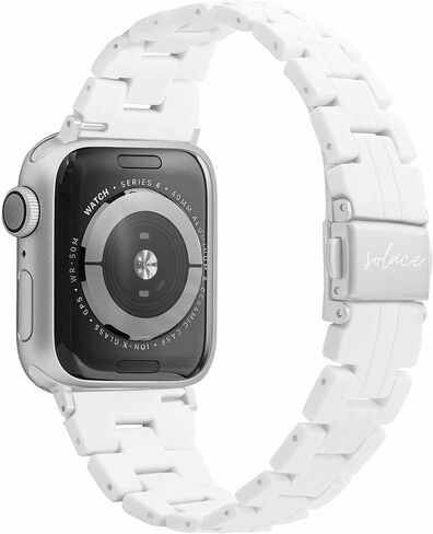 Solace Bands Slim Matte Resin Watch Band - Compatible with Apple Watch Bands for Women and Men, iWatch Bands for 38mm 40mm 41mm 42mm 44mm 45mm 49mm Ultra, SE and Series 8 7 6 5 4 3 2 1 in Saudi Arabia