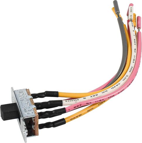 HQRP 6-Pin Ceiling Fan Slide Reverse Switch Compatible with Zing Ear ZE-209-22, SL13B, Canal SL13B-022, Well Tec DR74, Sun-Lite J-301, Shine Top LS-101H, UL Listed in Saudi Arabia
