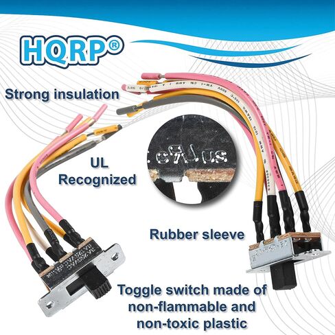 مفتاح عكسي لمروحة السقف HQRP 6-Pin متوافق مع Zing Ear ZE-209-22، SL13B، Canal SL13B-022، Well Tec DR74، Sun-Lite J-301، Shine Top LS-101H، مدرج في قائمة UL in Saudi Arabia