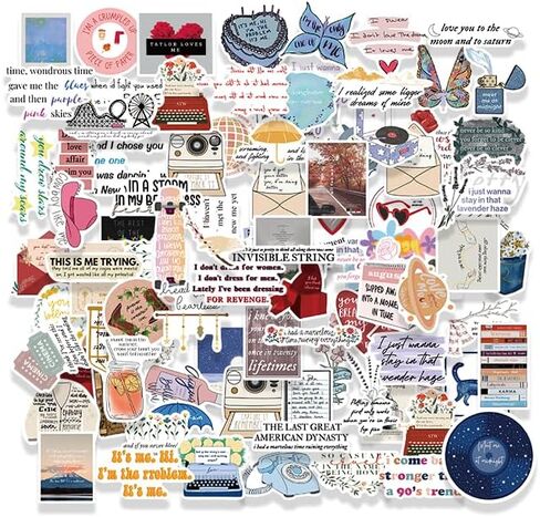 300PCS Pop Country Singer Stickers Waterproof - ERAS Albums for Laptops, Water Bottles, Music Merch, Gifts for Women, Merchandise for Teens, Party Decorations in Saudi Arabia