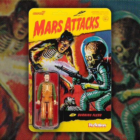 Super7 Mars Attack Glow Bundle -The Invasion Begins, Burning Flesh, and Destroying a Dog 3.75 in Scale Reaction Figures with Accessories Classic Cartoon Collectibles and Retro Toys in Saudi Arabia