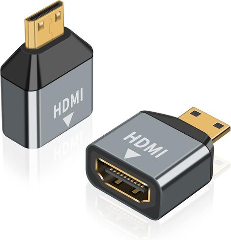 محول Poyiccot Mini HDMI إلى HDMI 4K، 2 حزمة HDMI أنثى إلى محول HDMI صغير ذكر، محول HDMI صغير يدعم 4K 60 هرتز HDR 3D 18 جيجابت في الثانية Dolby لـ DSLR، كاميرا الفيديو، Raspberry Pi، الكمبيوتر المحمول in Saudi Arabia