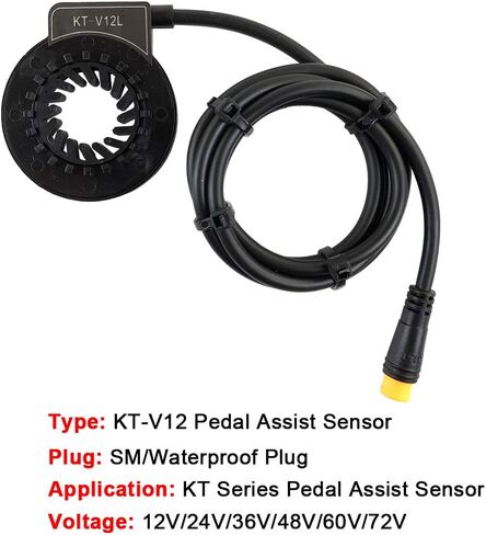 Ebike دواسة مساعدة الاستشعار V12 PAS WP/موصل مقاوم للماء نظام تحويل الدراجة مساعدة أجزاء تحويل الاستشعار in Saudi Arabia