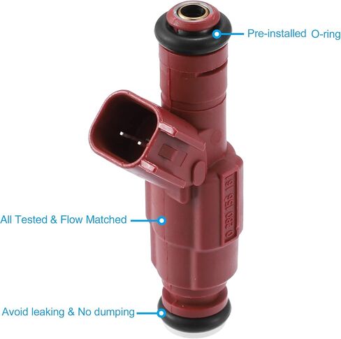 X AUTOHAUX Fuel Injector Nozzle Flow Matched for Jeep Grand Cherokee Wrangler V6 I6 for Dodge Dakota for Ram 1500 Van for Ram 2500 Van 0280156161 FJ462 in Saudi Arabia