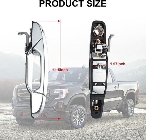 LivTee Exterior Chrome Door Handles, Fit for Chevrolet 2007-2013, Fit for Cadillac, Fit for GMC Sierra, OEM# 20828258 22738721 25960525 22738722 Front Rear Driver Passenger Side (Set of 4) in Saudi Arabia
