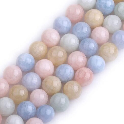 JOE FOREMAN 6mm Aquamarine Color Jade Round Natural Stone Beads for Jewelry Making Strand 15" Beaded Semi Precious Gemstone DIY Handmade Craft Supplies in Saudi Arabia