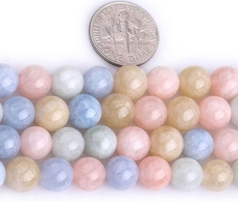 JOE FOREMAN 6mm Aquamarine Color Jade Round Natural Stone Beads for Jewelry Making Strand 15" Beaded Semi Precious Gemstone DIY Handmade Craft Supplies in Saudi Arabia