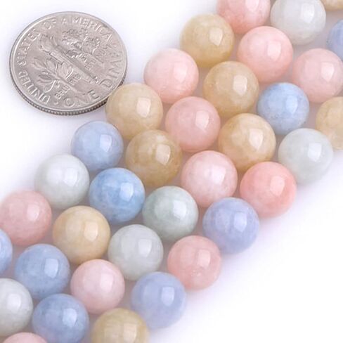 JOE FOREMAN 6mm Aquamarine Color Jade Round Natural Stone Beads for Jewelry Making Strand 15" Beaded Semi Precious Gemstone DIY Handmade Craft Supplies in Saudi Arabia