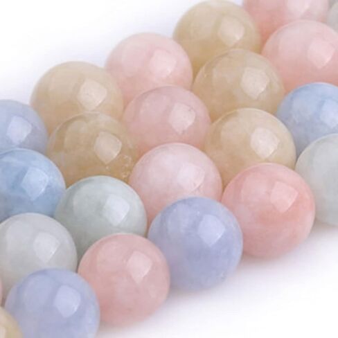 JOE FOREMAN 6mm Aquamarine Color Jade Round Natural Stone Beads for Jewelry Making Strand 15" Beaded Semi Precious Gemstone DIY Handmade Craft Supplies in Saudi Arabia