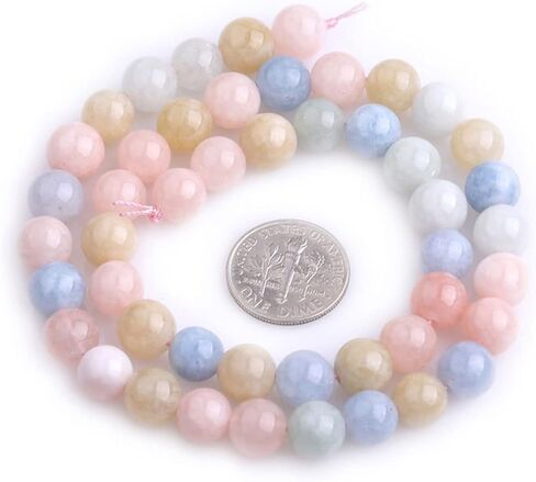JOE FOREMAN 6mm Aquamarine Color Jade Round Natural Stone Beads for Jewelry Making Strand 15" Beaded Semi Precious Gemstone DIY Handmade Craft Supplies in Saudi Arabia