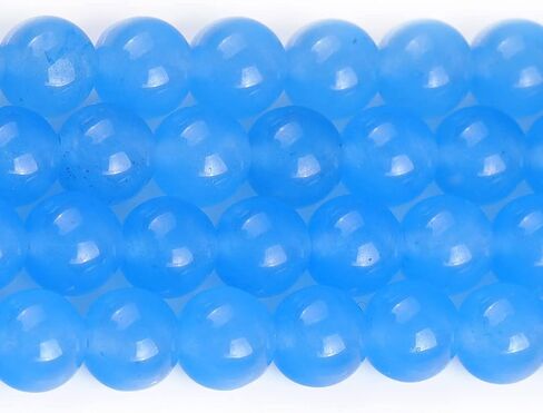 JOE FOREMAN 6mm Aquamarine Color Jade Round Natural Stone Beads for Jewelry Making Strand 15" Beaded Semi Precious Gemstone DIY Handmade Craft Supplies in Saudi Arabia