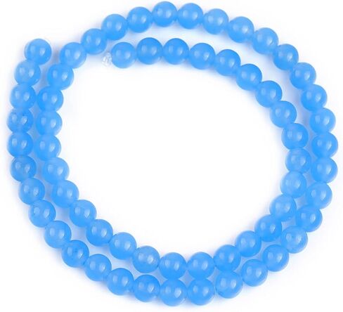 JOE FOREMAN 6mm Aquamarine Color Jade Round Natural Stone Beads for Jewelry Making Strand 15" Beaded Semi Precious Gemstone DIY Handmade Craft Supplies in Saudi Arabia