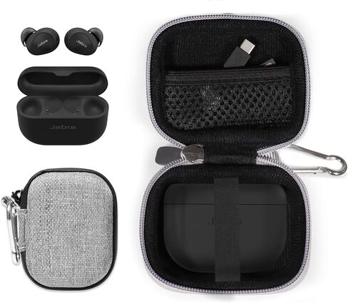 Earbuds Case for Jabra Elite 8 Active - Best and Most Advanced Sports Wireless Bluetooth Earbuds (Black) in Saudi Arabia