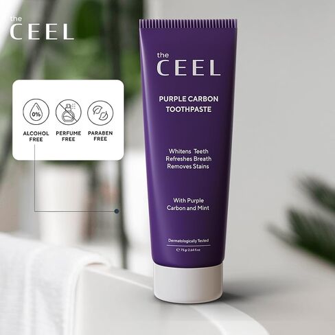 Purple Toothpaste for Teeth Whitening with Purple Carbon | Purple Toothpaste for Teeth Whitening | Color Corrector Purple Toothpaste with Mint Flavour | 75 GR… in Saudi Arabia